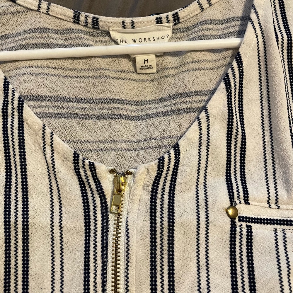 Striped business casual top